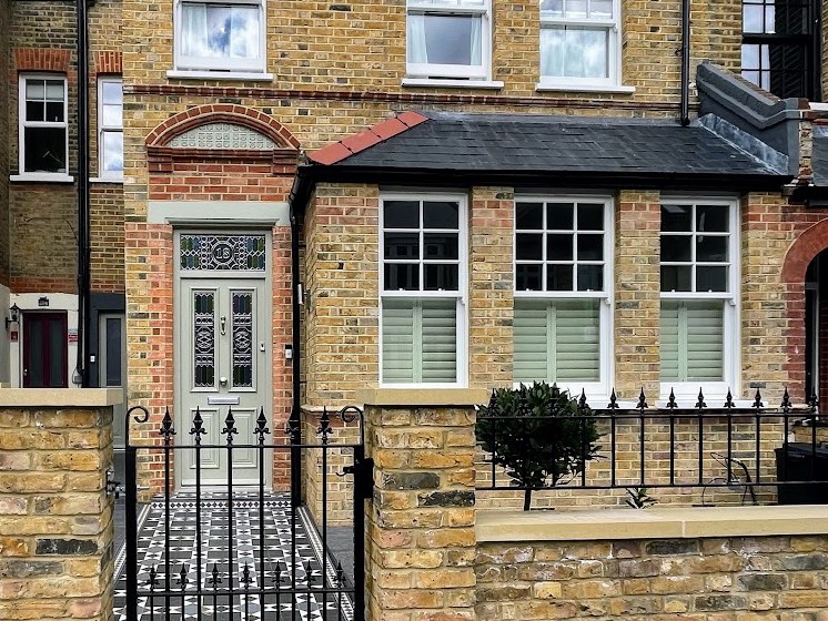 Renovated Victorian house front in Balham SW17
