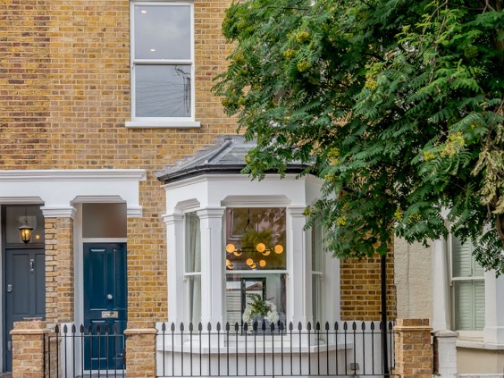 Renovated Victorian house front in Hammersmith W6
